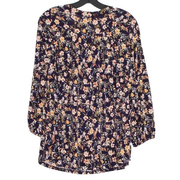 Vince Camuto Top 3/4 Sleeve Cottage Boho Prairie Romantic Academia Floral XXL - Picture 2 of 5